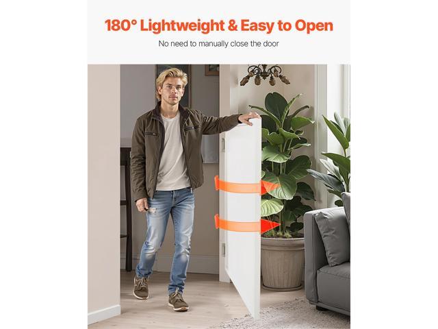 Saloon Doors, 32'W x 42' H Single Swinging Cafe Interior Doors, Square Design Premium Pine Wood, with Hinges & Hardware Kit, Easy to Install, for...