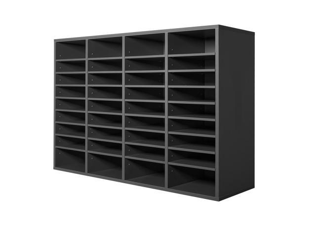 Literature Organizer, 36 Compartments Office Mailbox with Adjustable Shelves, Wooden Mailbox Sorter Medium Density Fiberboard Office Home Classroom...