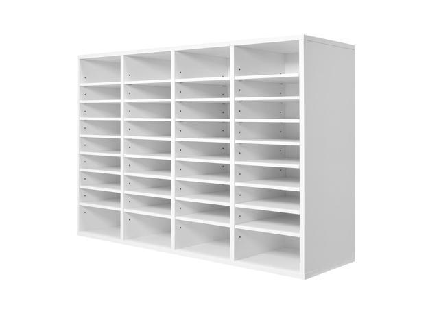 Literature Organizer, 36 Compartments Office Mailbox with Adjustable Shelves, Wooden Mailbox Sorter Medium Density Fiberboard Office Home Classroom...
