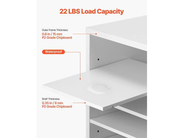 Literature Organizer, 36 Compartments Office Mailbox with Adjustable Shelves, Wooden Mailbox Sorter Medium Density Fiberboard Office Home Classroom...