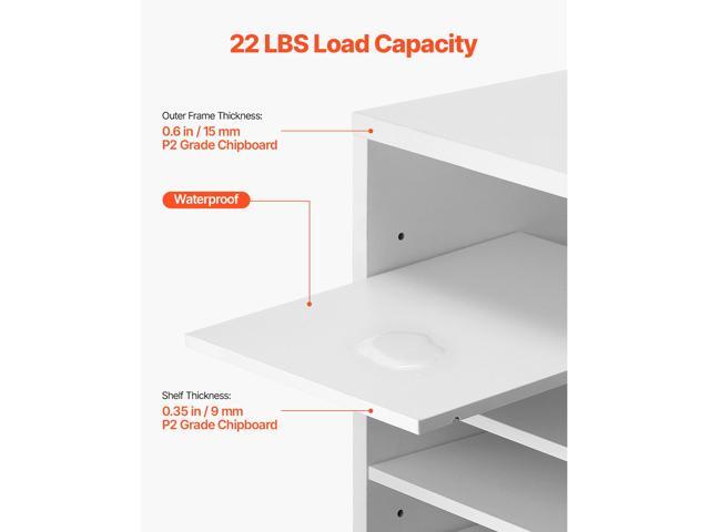 Literature Organizer, 24 Compartments Office Mailbox with Adjustable Shelves, Wooden Mailbox Sorter Medium Density Fiberboard Office Home Classroom...