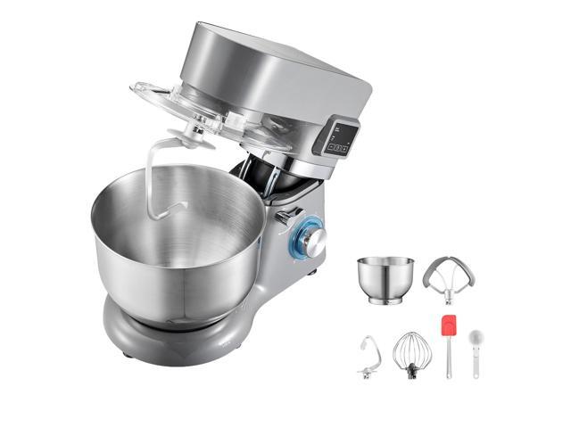 Ice Cream Maker, 1.8 Qt. Capacity, 6-Speed Electric Stand Mixer, with LED Digital Display & Timer, Mixing Paddle, Dough Hook, Splash Guard, for...