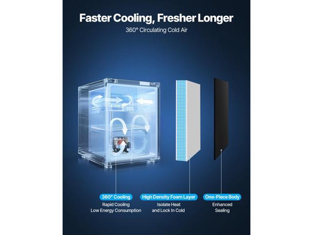 VEVOR Mini Fridge 1.6 Cu. Ft Single Door Compact Small Refrigerator Stainless
