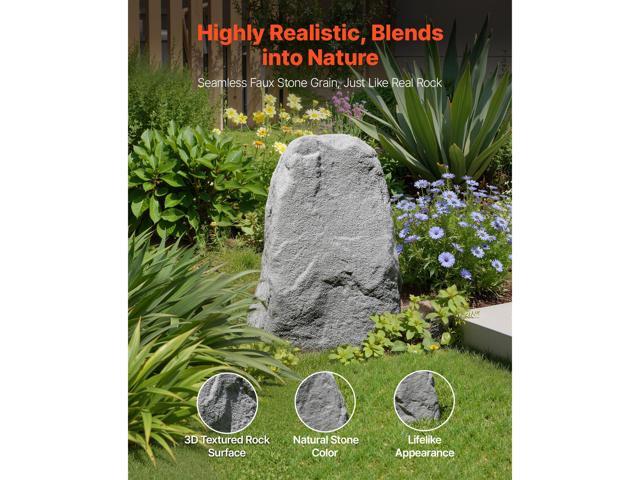 Faux Rock Cover, Outdoor Fake Landscape Rock Well Pump Cover, Realistic Appearance & Seamless Design, Lightweight & Weather-Resistant Artificial...