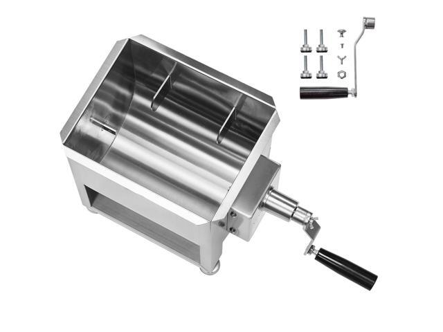 Manual Meat Mixer, 15L Fixed Tank Meat Processing Equipment(Mixing Max 15LBS for Meat), Stainless Steel Meat Mixer, Sausage Mixer Machine with Lid...
