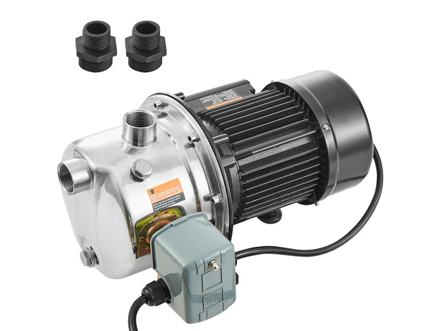 3/4HP SUS304 Stainless Steel Shallow Well Jet Pump, 115 Volt, 18.5 GPM 131 FT Maximum Head Irrigation Water Pump, for Agricultural Garden...