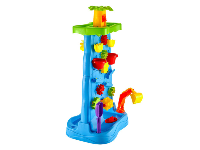 Sand and Water Table for Toddlers, Double-Sided Kids Activity Waterfall Playset with 37PCS Accessories, Kids Activity Sensory Table, Outdoor Summer...