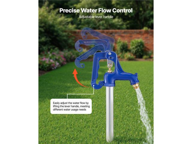 Frost Proof Yard Hydrant, 3.22FT Freeze-Proof Outdoor Faucet with 12' Bury Depth, 3/4' NPT Pipe Connection & 3/4' NH Hose Coupling, No Lead...