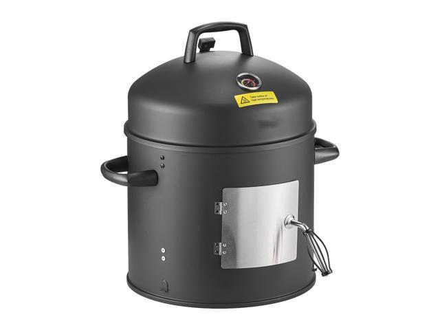 Charcoal Smoker, 16' Vertical Charcoal BBQ Grill, Coated Steel Barbecue Smoker with 2 Grilling Grates, Thermometer, Air Vents & Removable Ash Tray,...