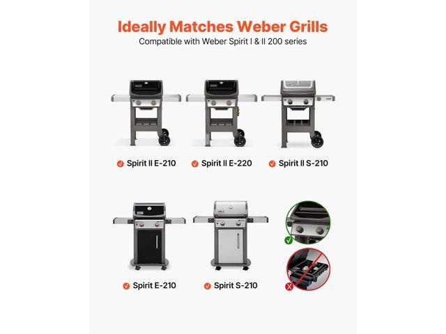 Flavorizer Bars, 15 in Grill Replacement Part, for Weber Spirit I & II 200 Series Grills, Including Spirit ll E-210, ll E-220, ll S-210, E-210,...