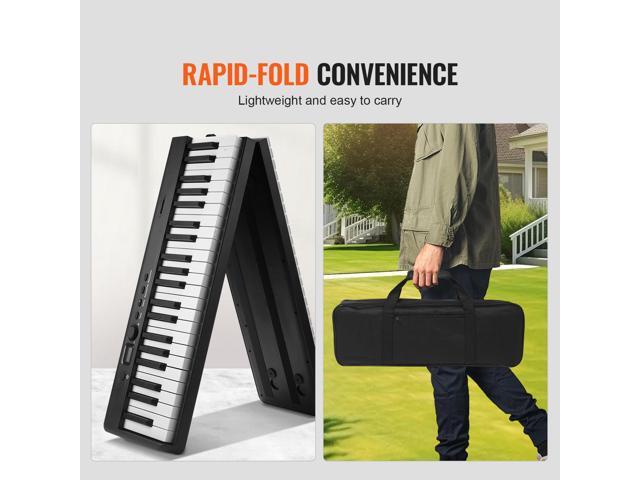 88 Key Folding Keyboard Piano, Bluetooth & MIDI, Portable Electronic Digital Foldable Piano with Sustain Pedal Bag Touch Sensitive Keys Headphones,...