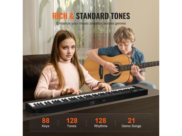 88 Key Folding Keyboard Piano, Bluetooth & MIDI, Portable Electronic Digital Foldable Piano with Sustain Pedal Bag Touch Sensitive Keys Headphones,...