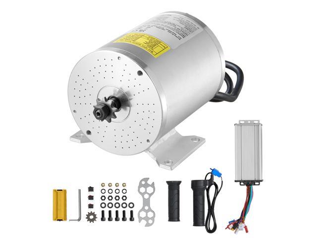 1800W Electric Brushless DC Motor Kit - 48V 4500rpm Motor with Upgraded Speed Controller and Throttle Grip Kit for Go Karts E-Bike Motorcycle...