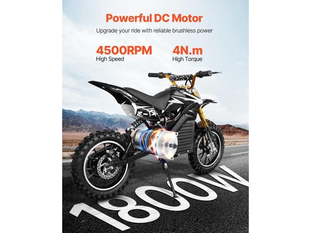 1800W Electric Brushless DC Motor Kit - 48V 4500rpm Motor with Upgraded Speed Controller and Throttle Grip Kit for Go Karts E-Bike Motorcycle...