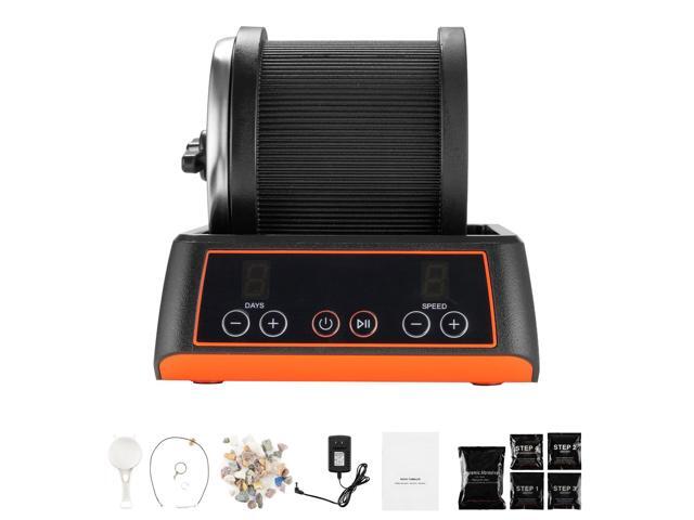Rock Tumbler Kit, 2 lbs Rock Polishing Kit, 4 Speed Settings 9-Day Polishing Timer Stone Polishing Kit, Rock Polisher with Rough Gemstones and...
