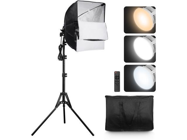 Softbox Lighting Kit, 16' x 16', Professional Softbox with 45W LED Bulbs, 3000-6500K Adjustable Color Temperature, Tripod Stand, Studio Lights for...
