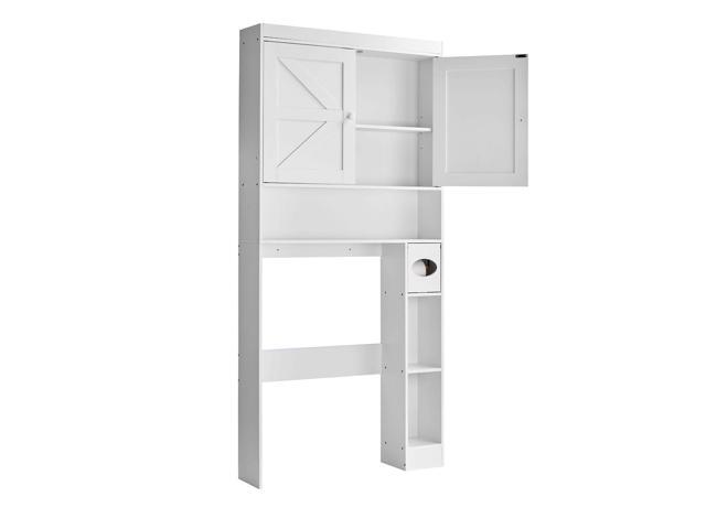 Over The Toilet Storage Cabinet, 67.44 in Height Bathroom Storage Organizer with Double Door and Adjustable Shelf, Bathroom Space Saver Organizer...