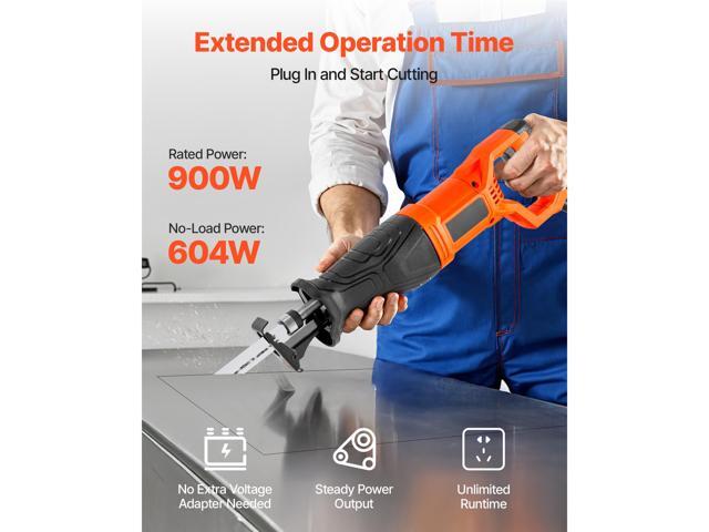 Corded Reciprocating Saw, 120 Volt 7.5 Amp, 2800 SPM Variable Speed, 1-1/8 inch Stroke Length, Electric Reciprocating Saw with 8 Blades and...