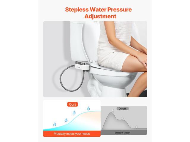 Bidet Attachment for Toilet, Non-Electric Bidet Toilet Seat Attachment - Dual Retractable Nozzles, Adjustable Water Pressure, Easily Installed...