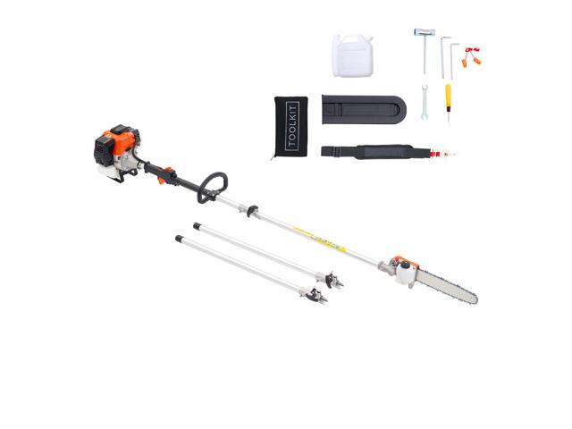 Gas Pole Saw, 43CC 2 Stroke Gas Powered Pole Saws with 12 in Cutting Bar, Cordless Tree Trimmer with Rotatable Head, 7.1 to 12 ft Extendable,...