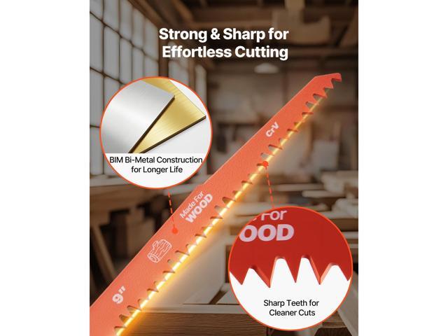 VEVOR Reciprocating Saw Blades 32-Piece Bi-Metal for Cutting Metal and Wood