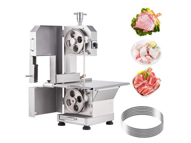 VEVOR Commercial Electric Meat Bandsaw, 2200W Stainless Steel Countertop Bone Sawing Machine, Workbeach 18.5' x 20.9', 0-7.1 Inch Cutting...