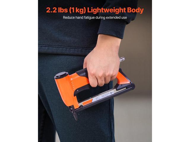 Pneumatic Staple Gun, 22 Gauge Air Upholstery Stapler for 71 Series Fine Wire Staples 3/8' Crown 1/4'-5/8' Length, Max 180PCS Loading Air Staple...