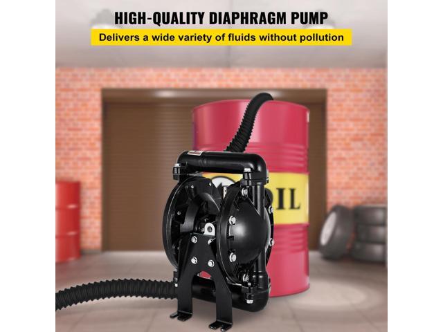 Air-Operated Double Diaphragm Pump 1 inch Inlet Outlet Aluminum 24 GPM Max 120PSI for Industrial Use
