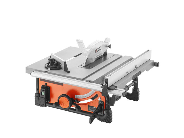 Table Saw for Jobsite, 10-inch 15-Amp, 25-in Max Rip Capacity, Cutting Speed up to 4500RPM, 40T Blade, Portable Compact Tablesaw with Sliding Miter...