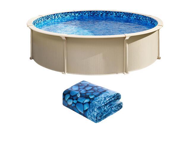 VEVOR Round Pool Liner 27ft Overlap Style Pool Liner 54in Wall Height Durable