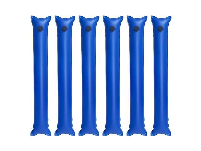 Pool Cover Water Bags, 6 Packs 4 Ft, Single Chamber Pool Cover Water Tubes, 0.4mm Thick PVC Bags Weights with Leakproof Screw Cap, for Inground...