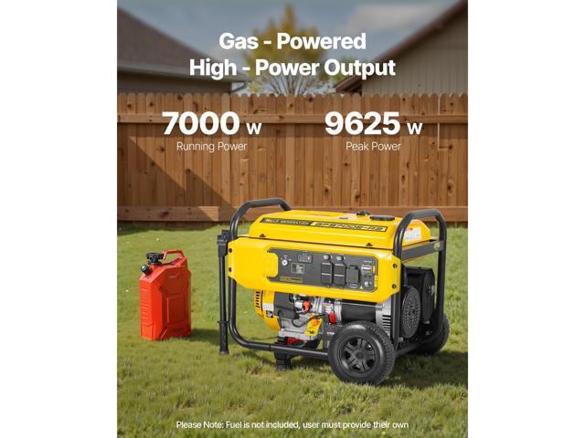 Portable Generator, 9625W Peak Watt Home Generator, Backup Generators for Home with Foldable Handle, Electric Start, Gas Powered, CO Sensor, RV &...