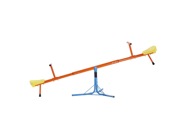 Kids Seesaw, 100 lbs Load Capacity per Seat, Sit and Spin Teeter Totter with 3-prong Support Legs, Kids Outdoor Playground Equipment, Swiveling 360...