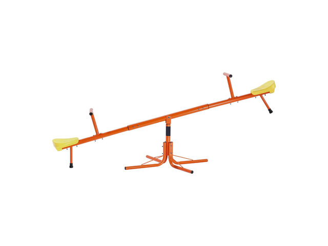Kids Seesaw, 100 lbs Load Capacity per Seat, Sit and Spin Teeter Totter with 4-prong Support Legs, Kids Outdoor Playground Equipment, Swiveling 360...