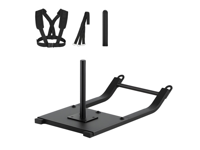 Weight Sled, Steel Power Sled, Fitness Strength Training Sleds for Athletic Exercise Speed Improvement, Workout Fitness Equipment with Harness,...