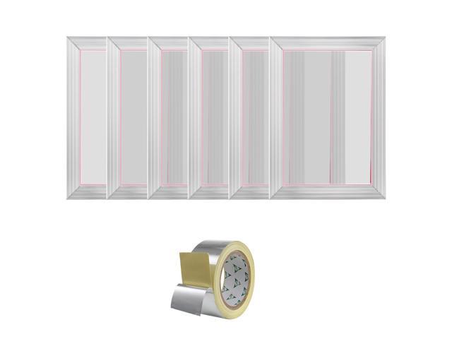 Screen Printing Kit, 6 Pieces Aluminum Silk Screen Printing Frames, 10x14inch Silk Screen Printing Frame with 156 Count Mesh, High Tension Nylon...