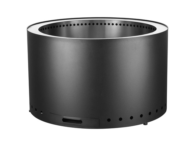 Smokeless Fire Pit Stove Bonfire, H: 18 in x Dia: 28 in,Wood Burning Fireplaces with Removable Ash Pan, SUS430 Stainless Steel inner Portable...