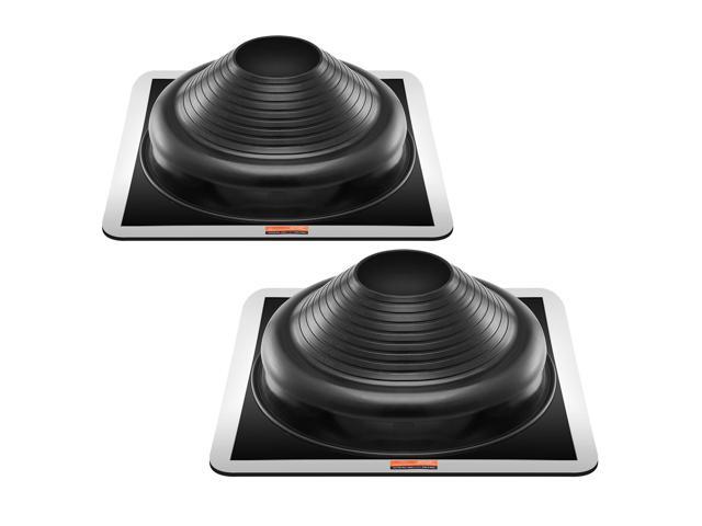 2 Pcs Roof Pipe Flashing Boots, Fit Pipe OD 6-3/4' to 14', Flexible EDPM Roofing Jack Pipe Flashing, High Temp -67 to 212, Endurable Metal Base,...