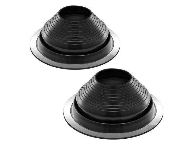 2 Pcs Metal Roof Pipe Flashing Boots Fit 6' - 11' Pipe High Temp Black EDPM
