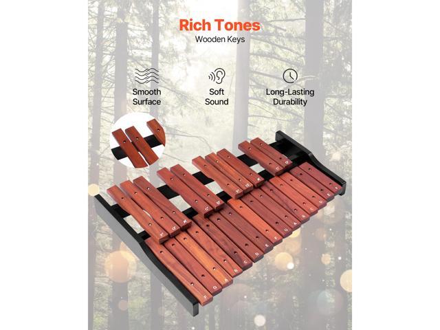 VEVOR Glockenspiel Xylophone, 25 Notes, Wooden Professional Xylophone Percussion Instrument, with 4 Mallets, Carrying Bag, Beginner Glockenspiel...