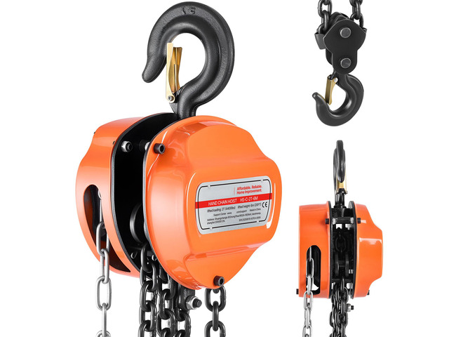 Hand Chain Hoist, 2 Ton 4400 lbs Capacity, Manual Chain Block with Upgrade G80 Galvanized Chain, 20 ft Lifting Height, Heavy Duty Pulley Hoist for...