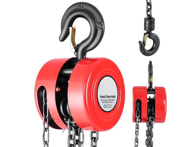 Hand Chain Hoist, 1 Ton 2200 lbs Capacity, Manual Chain Block with Upgrade G70 Galvanized Chain, 20 ft Lifting Height, Heavy Duty Pulley Hoist for...