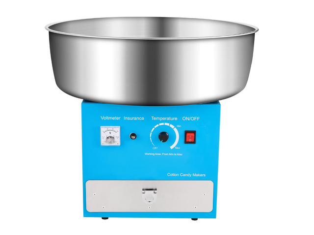 Electric Cotton Candy Machine, 1000W Commercial Candy Floss Maker with 20.5 in Stainless Steel Bowl, Sugar Scoop, and Drawer, Easy Home Use,...