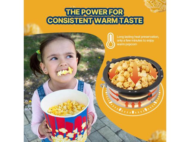 Popcorn Maker, 480W Popcorn Popper Machine, 4 Oz Kettle Makes 1.5 Gallon per Batch, Tabletop Popcorn Maker, Includes 3 Scoops, Movie Theater Style,...