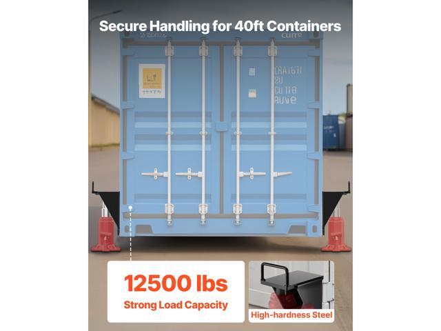 Shipping Container Jack Lug with U-Shaped Handle, 2-Pack, Storage Leveler Booster Withstands Sun & Rain, Heavy Duty Container Jack Lug for Shipping...