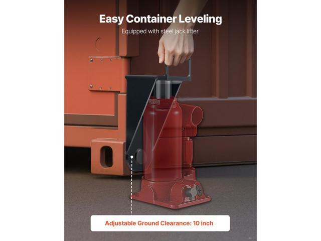 Shipping Container Jack Lug with U-Shaped Handle, 2-Pack, Storage Leveler Booster Withstands Sun & Rain, Heavy Duty Container Jack Lug for Shipping...
