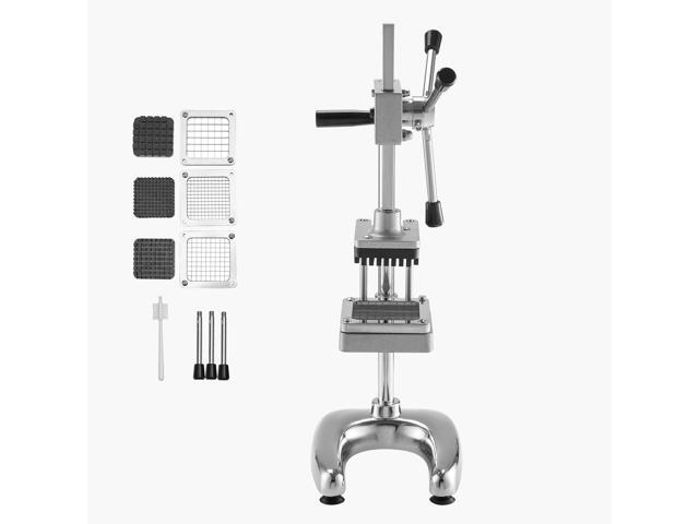 Commercial French Fry Cutter, Stainless Steel Vegetable Fruit Chopper with 3 Replacement Blades 1/2-Inch 3/8-Inch 1/4-Inch, Manual Potato Slicer...