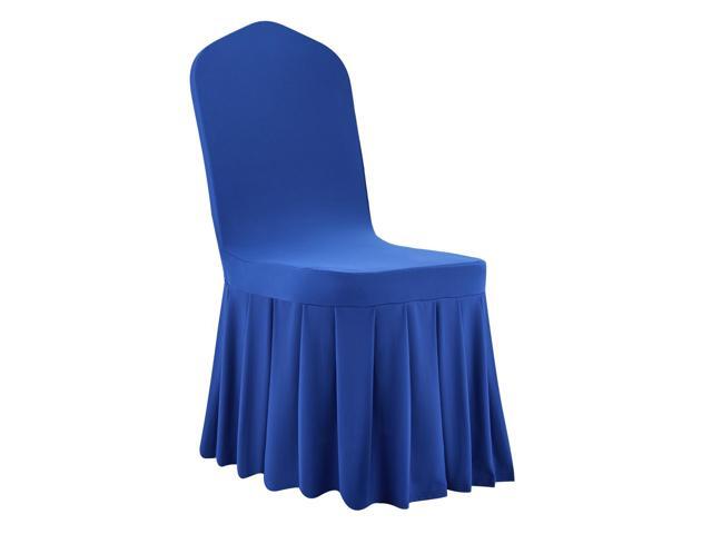 30 Pcs Blue Chair Covers, Polyester Spandex Chair Cover, Stretch Slipcovers for Wedding Party Dining Banquet Flat-Front Chair Covers, Fits Chair...