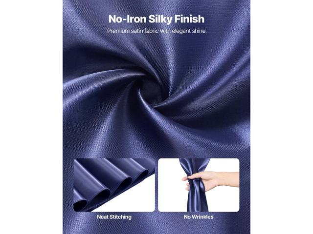 Satin Chair Sashes Bows, 50PCS Chair Ribbon Ties Back Sash, 7 x 108 inch, Navy Blue Wedding Reception Decoration, for Wedding Ceremony Baby Shower...