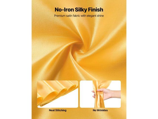 Satin Chair Sashes Bows, 100PCS Chair Ribbon Ties Back Sash, 7 x 108 inch, Gold Wedding Reception Decoration, for Wedding Ceremony Baby Shower...